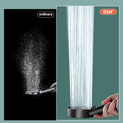 Black Shower Head, 5 Spray Modes Detachable Showerhead High Pressure Shower Heads, Multifunctional Universal Interface